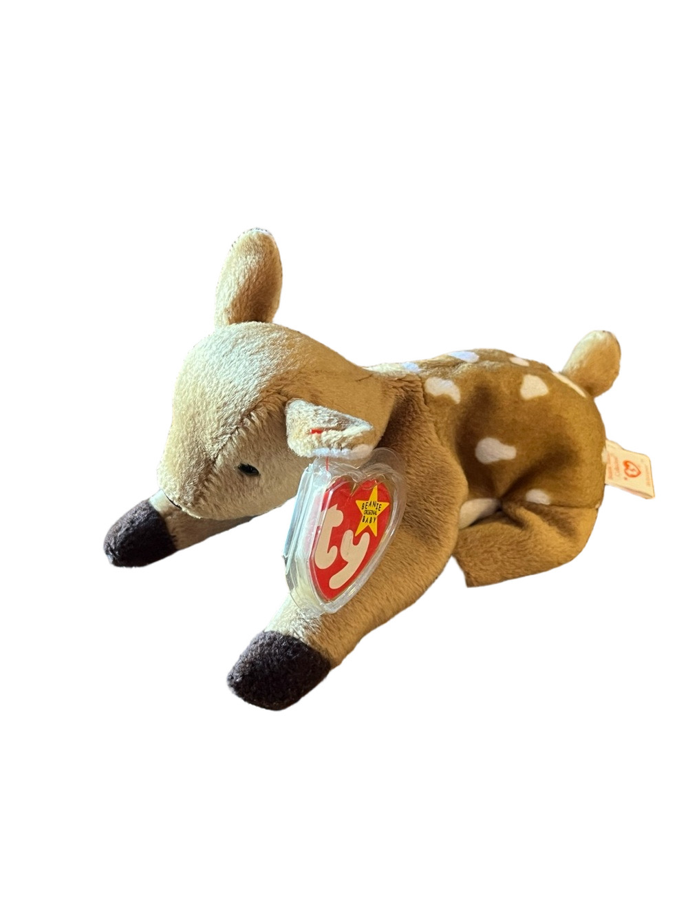 Vintage Ty Beanie Baby Whisper the Deer - Mint with Tags P.V.C. Pellets